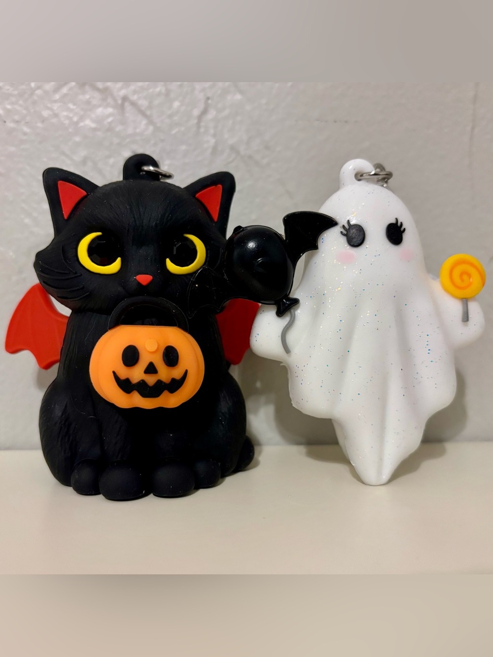Bath & Body Works Light Up Spooky Kitty/Party Ghost Halloween Pocketbac Holders